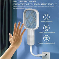 Electric Mini USB Mosquito Killer Racquet Lamp – Wireless Night Bulb & Effective Insect Catcher (Random Color)