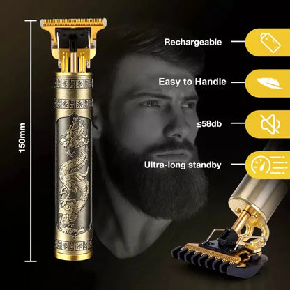 T9 Professional Hair Trimmer for Men – Rechargeable Metal Body Shaver