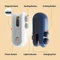 Portable Rechargeable Mini Sealer For Plastic Bags | Handheld Heat Sealing Machine
