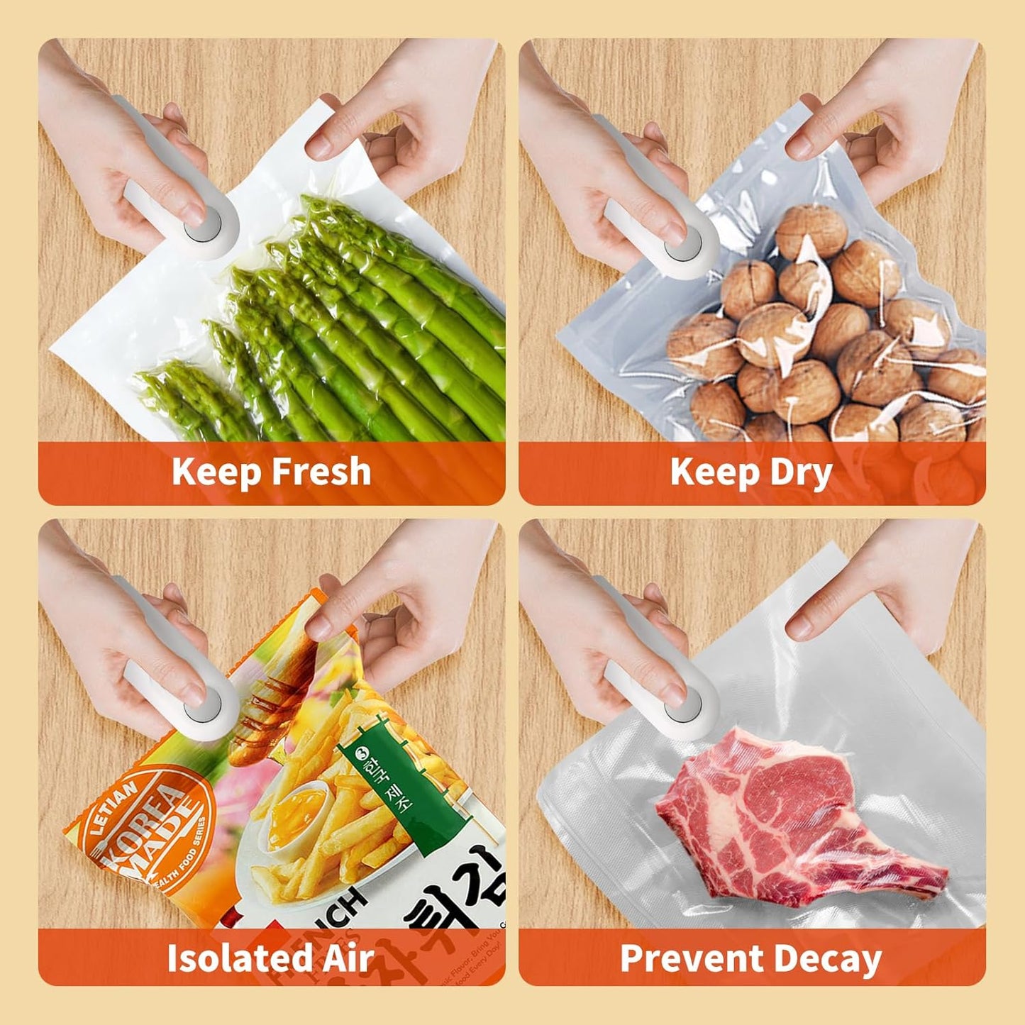 Portable Rechargeable Mini Sealer For Plastic Bags | Handheld Heat Sealing Machine