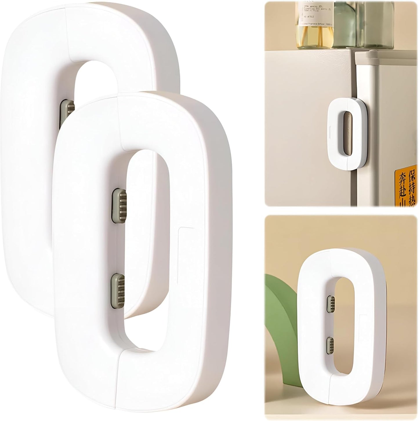 Child Safety Fridge Lock – Self Adhesive Baby Proof Lock for Refrigerator, Cabinets & Drawers | Strong, Easy Installation