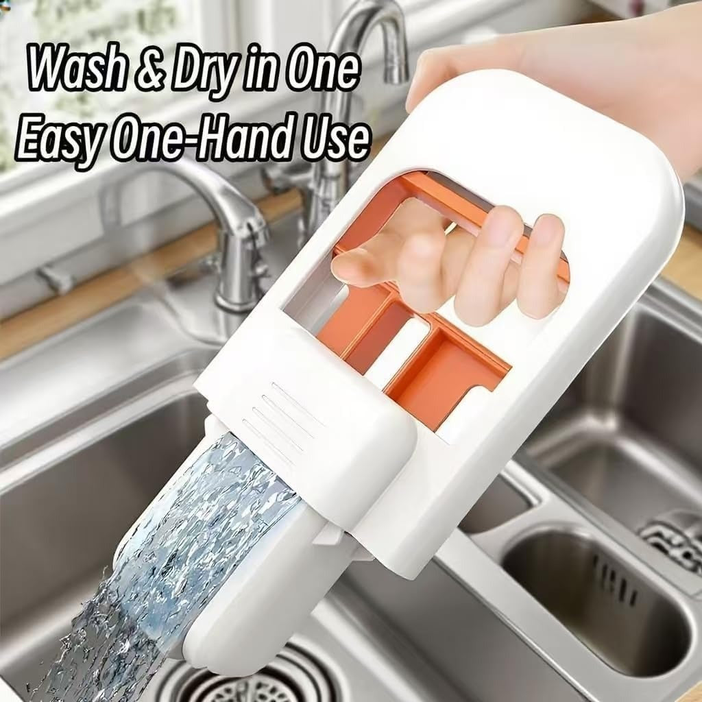 Foldable Mini Mop | Portable Self-Squeezing Wet & Dry Cleaner for Kitchen, Bathroom, Glass & Car