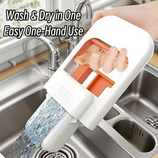 Foldable Mini Mop | Portable Self-Squeezing Wet & Dry Cleaner for Kitchen, Bathroom, Glass & Car