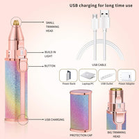 2-in-1 Rechargeable Eyebrow & Facial Hair Trimmer for Women