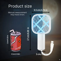 Electric Mini USB Mosquito Killer Racquet Lamp – Wireless Night Bulb & Effective Insect Catcher (Random Color)