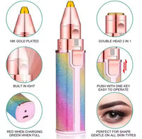 2-in-1 Rechargeable Eyebrow & Facial Hair Trimmer for Women