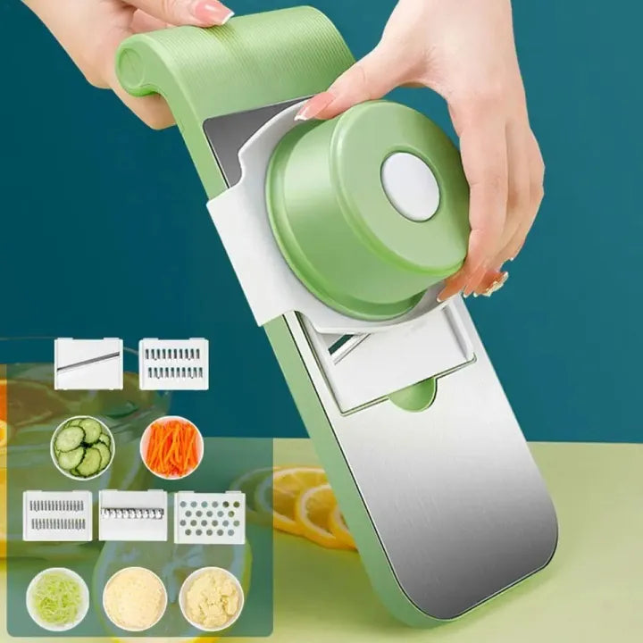 5-in-1 Stainless Steel Vegetable Cutter & Slicer