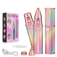 2-in-1 Rechargeable Eyebrow & Facial Hair Trimmer for Women