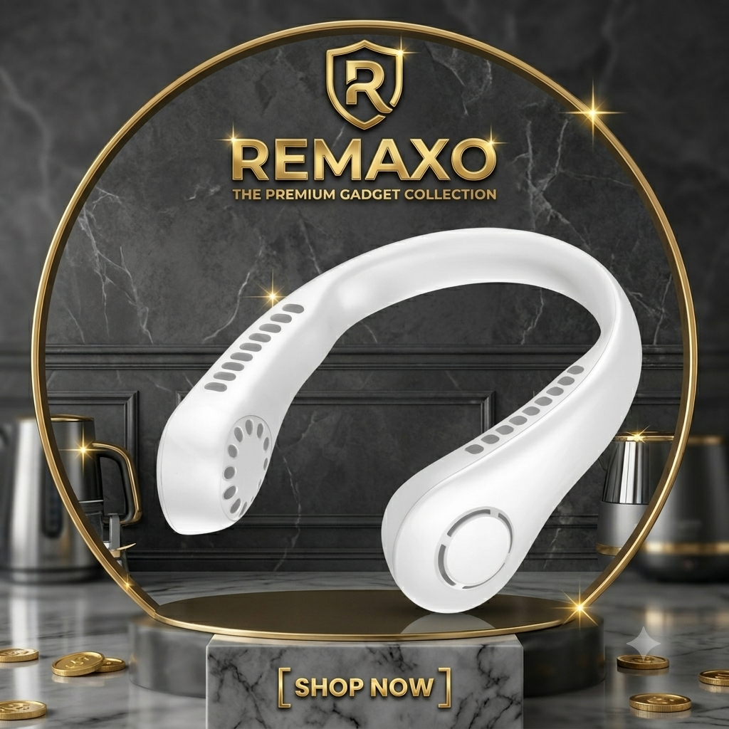 Portable Bladeless Neck Fan | USB Rechargeable 360° Cooling Fan