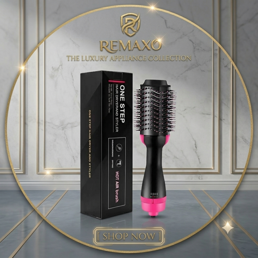 3-in-1 Hot Air Brush | Hair Dryer, Straightener & Curler