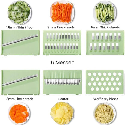 5-in-1 Stainless Steel Vegetable Cutter & Slicer
