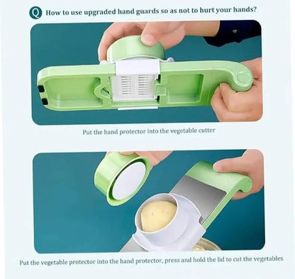 5-in-1 Stainless Steel Vegetable Cutter & Slicer