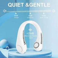 Portable Bladeless Neck Fan | USB Rechargeable 360° Cooling Fan