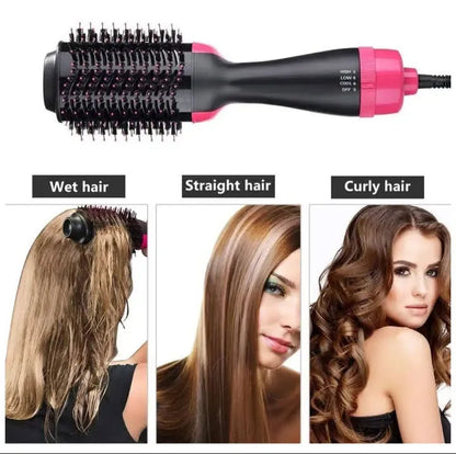 3-in-1 Hot Air Brush | Hair Dryer, Straightener & Curler