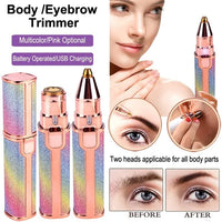 2-in-1 Rechargeable Eyebrow & Facial Hair Trimmer for Women