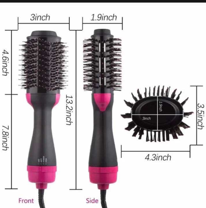 3-in-1 Hot Air Brush | Hair Dryer, Straightener & Curler