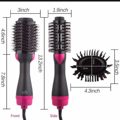 3-in-1 Hot Air Brush | Hair Dryer, Straightener & Curler