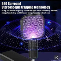 Electric Mini USB Mosquito Killer Racquet Lamp – Wireless Night Bulb & Effective Insect Catcher (Random Color)