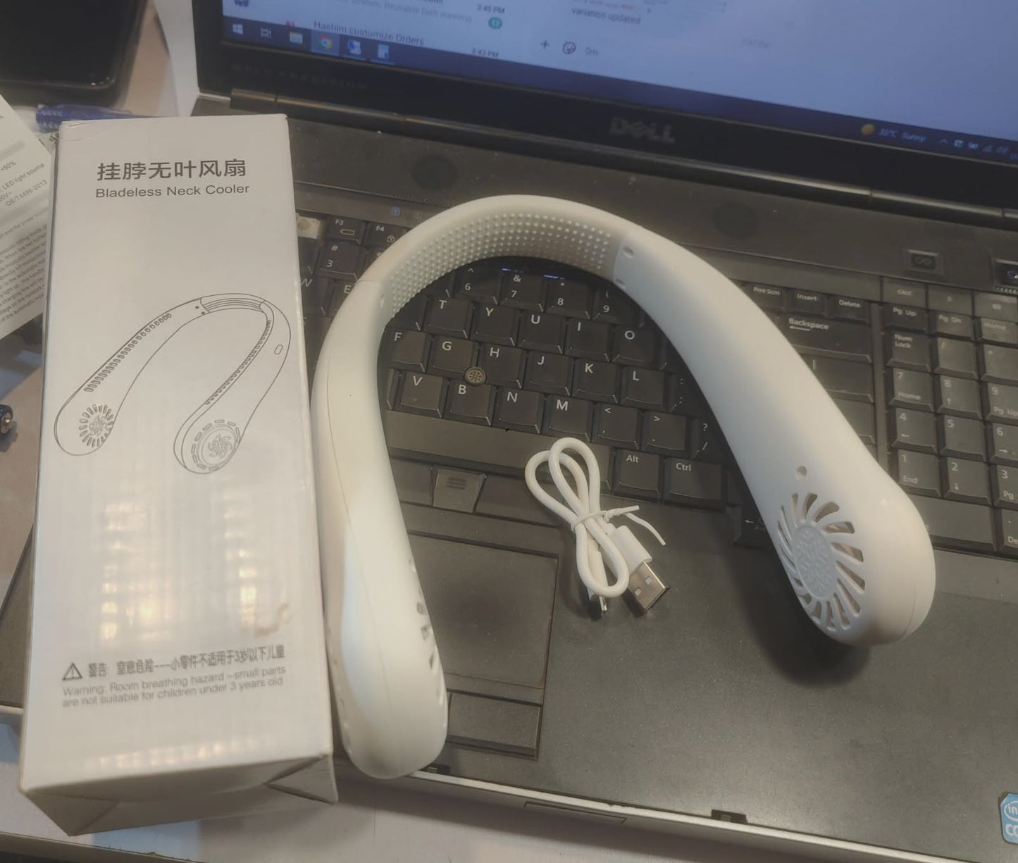 Portable Bladeless Neck Fan | USB Rechargeable 360° Cooling Fan