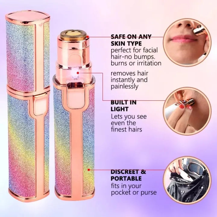 2-in-1 Rechargeable Eyebrow & Facial Hair Trimmer for Women