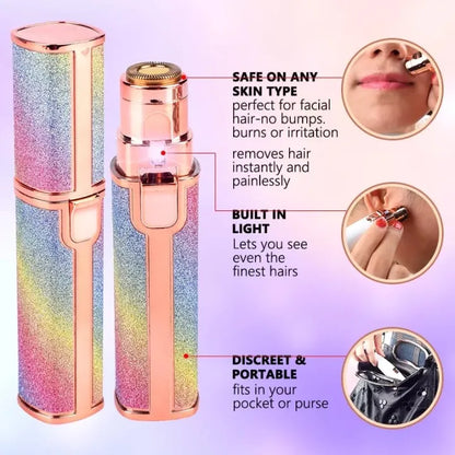 2-in-1 Rechargeable Eyebrow & Facial Hair Trimmer for Women