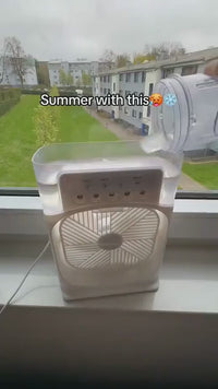Portable Air Cooler Fan – 3-in-1 Mini AC Desktop Humidifier 7-Color LED