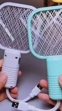 Electric Mini USB Mosquito Killer Racquet Lamp – Wireless Night Bulb & Effective Insect Catcher (Random Color)